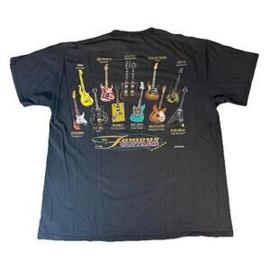 Vintage Famous Guitars Rock N Roll Band T Shirt 1998 Men’s XL Black Delta